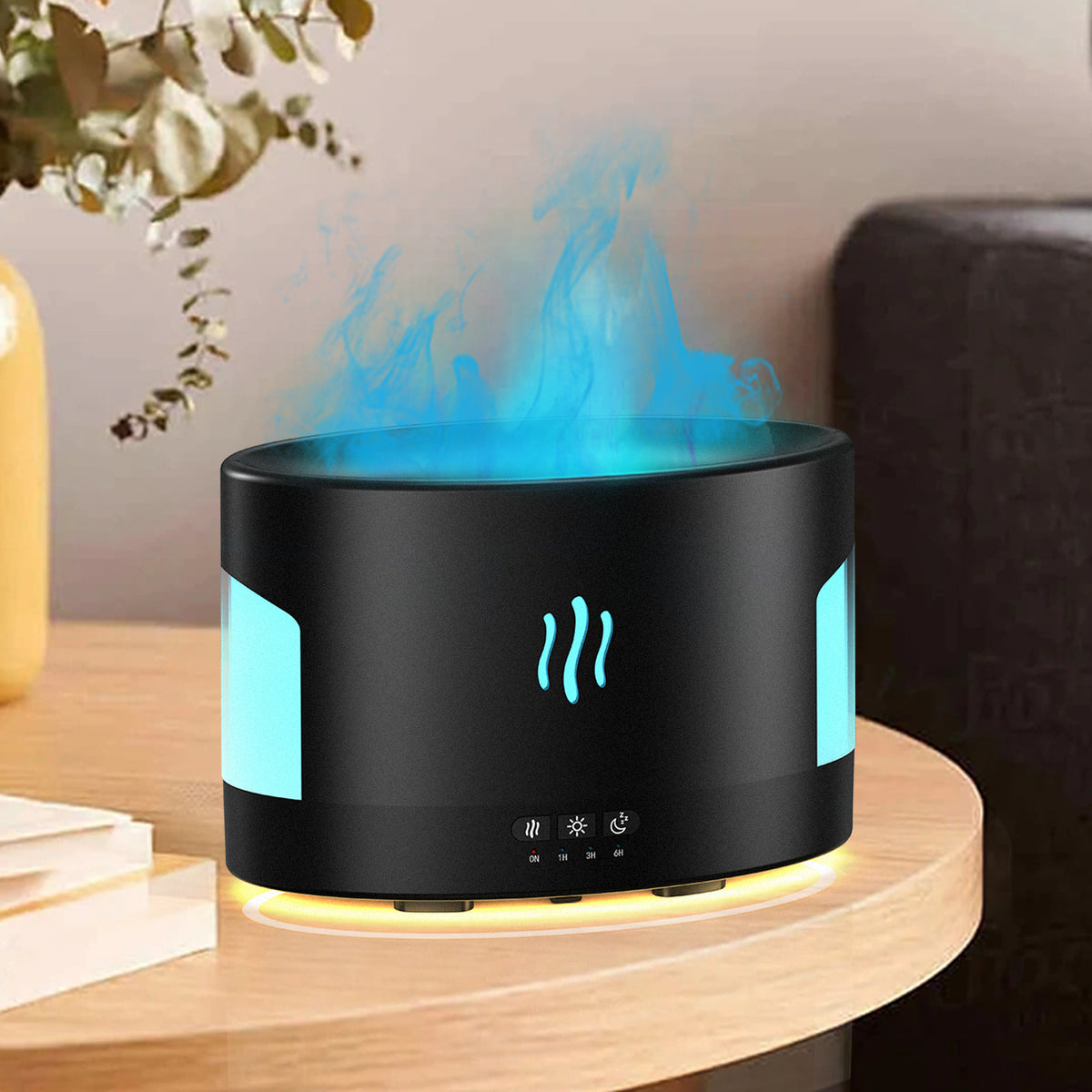 DEPULAT 450ml Essential Oil Diffuser with White Noise, Bluetooth Speaker