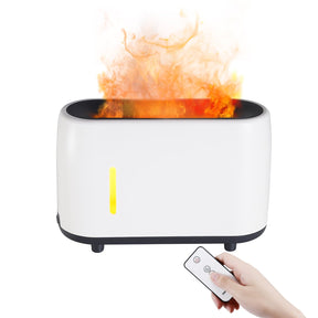 Depulat Flame Humidifier,240ML/8.12FL.OZ.,3 Mode Light Settings,2 Timer,Remote Contorl